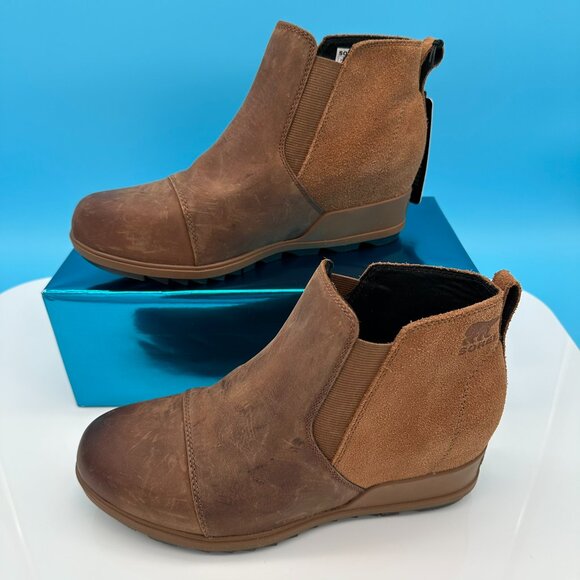 Sorel Women's Evie Ankle Pull On Bootie, Size 10, Cognac Brown - Picture 3 of 12